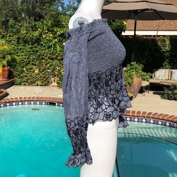 Alexis Jordana Floral Smocked Top Sz XS - Picture 5 of 10